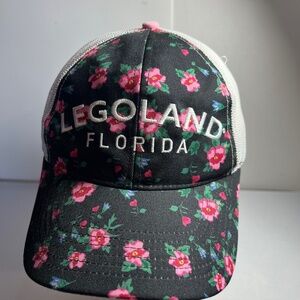 Legoland Florida Resort Hat Cap Pink floral pattern